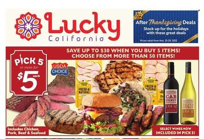 Lucky California Weekly Ad Flyer Specials November 25 to November 29, 2022