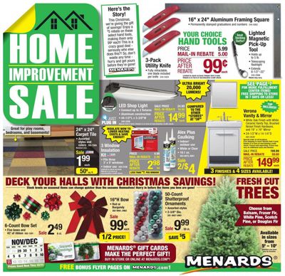 Menards Weekly Ad Flyer Specials November 29 to December 11, 2022
