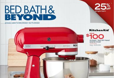 Bed Bath & Beyond Weekly Ad Flyer Specials November 29 to December 11, 2022