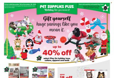 Pet Supplies Plus Weekly Ad Flyer Specials November 28 to December 28, 2022