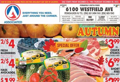 Associated Supermarkets (NY) Weekly Ad Flyer Specials December 2 to December 8, 2022