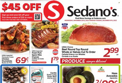 Sedano's (FL) Weekly Ad Flyer Specials November 30 to December 6, 2022