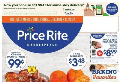 Price Rite (CT, MA, MD, NH, NJ, NY, PA, RI) Weekly Ad Flyer Specials December 2 to December 8, 2022