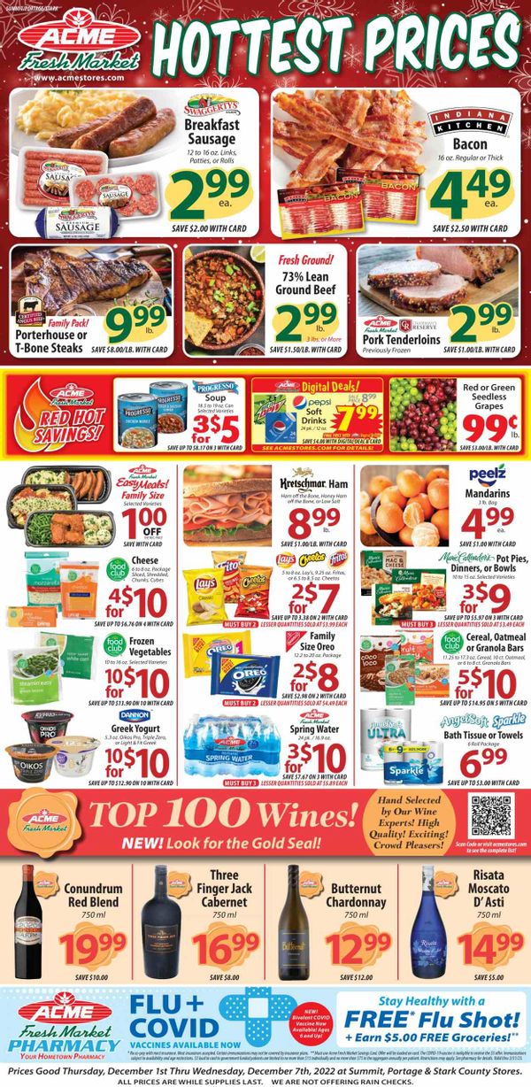 ACME Fresh Market Weekly Ad Flyer Specials December 1 to December 7, 2022