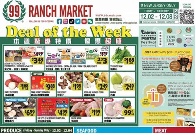 99 Ranch Market (NJ) Weekly Ad Flyer Specials December 2 to December 8, 2022
