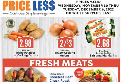 Price Less Foods Weekly Ad Flyer Specials November 30 to December 6, 2022