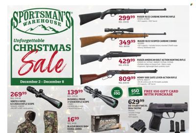 Sportsman's Warehouse Weekly Ad Flyer Specials December 2 to December 8, 2022