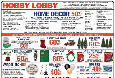 Hobby Lobby Weekly Ad Flyer Specials December 4 to December 10, 2022