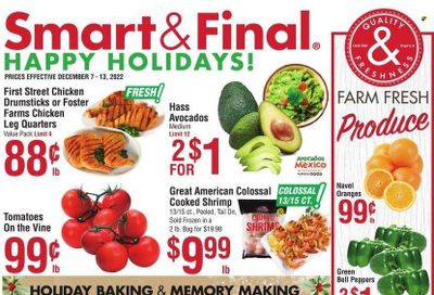 Smart & Final (AZ, CA) Weekly Ad Flyer Specials December 7 to December 13, 2022