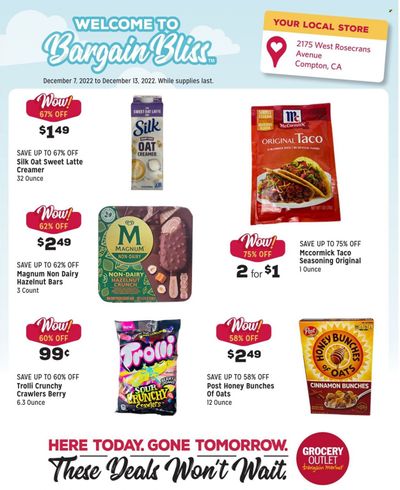 Grocery Outlet (CA, ID, OR, PA, WA) Weekly Ad Flyer Specials December 7 to December 13, 2022