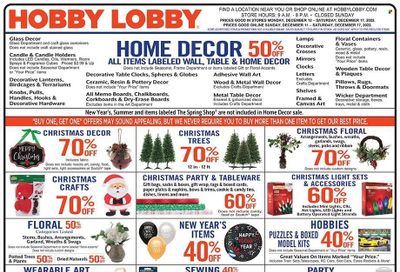 Hobby Lobby Weekly Ad Flyer Specials December 11 to December 17, 2022