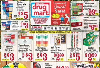 Discount Drug Mart (OH) Weekly Ad Flyer Specials December 14 to December 20, 2022