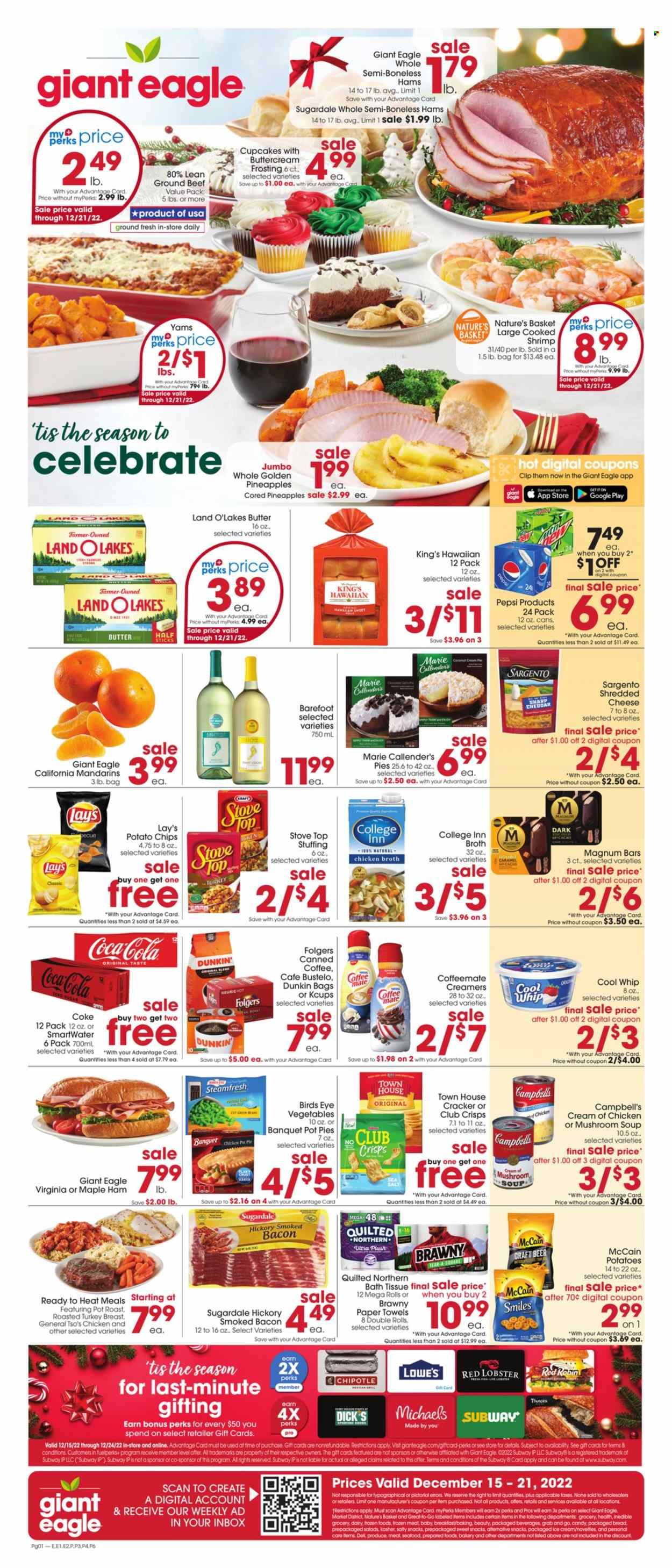 Giant Eagle (OH, PA) Weekly Ad Flyer Specials December 15 to December
