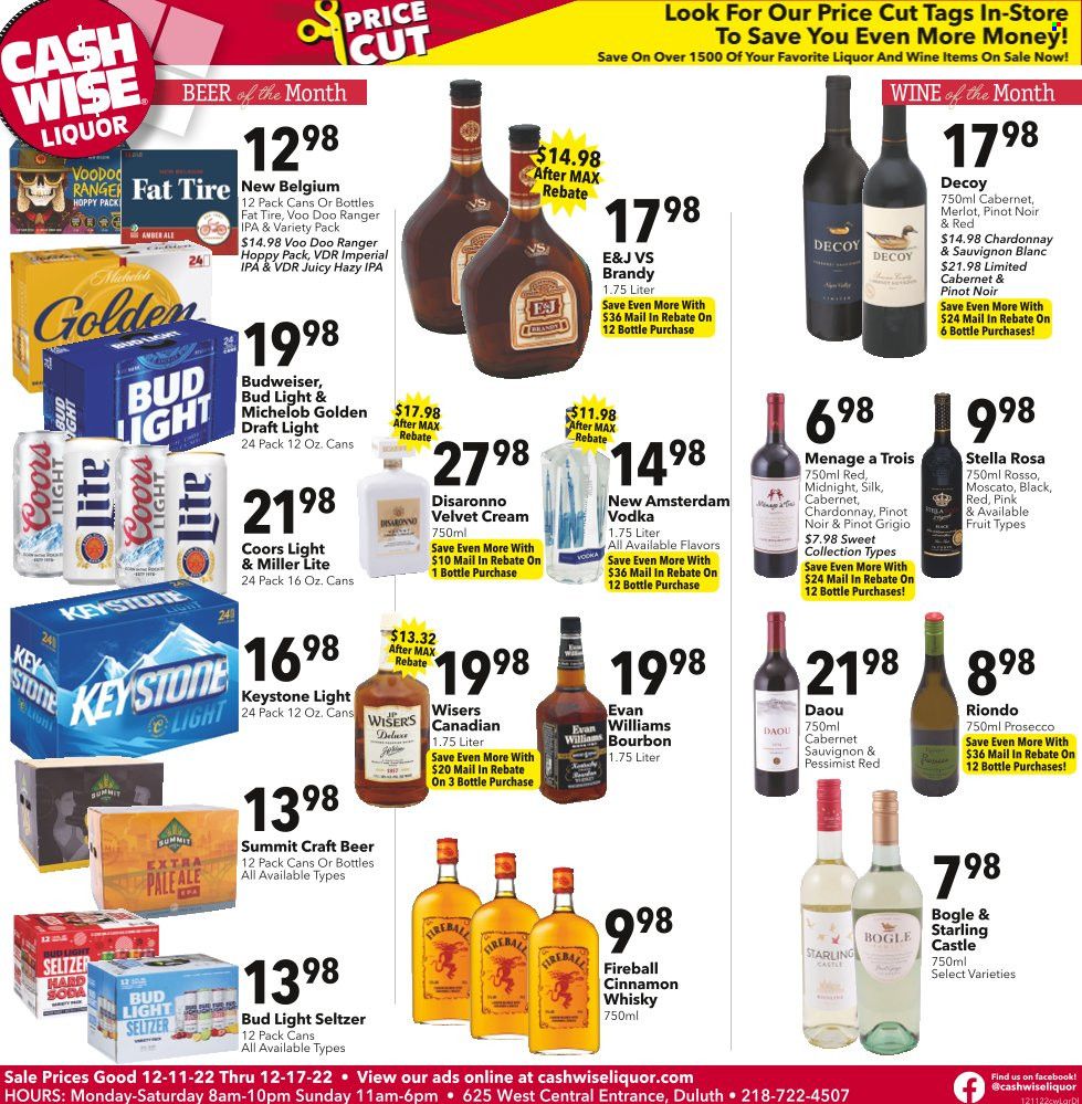 Cash Wise Liquor Only (MN) Weekly Ad Flyer Specials December 11 to
