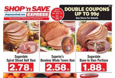 Shop ‘n Save Express (MD, PA, WV) Weekly Ad Flyer Specials December 10 to December 16, 2022