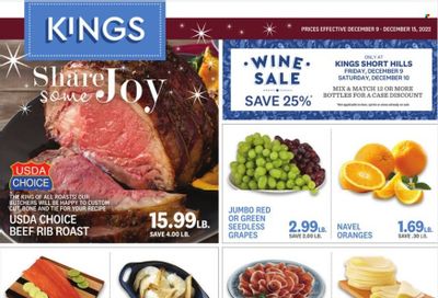 Kings Food Markets (CT, NJ, NY) Weekly Ad Flyer Specials December 9 to December 15, 2022