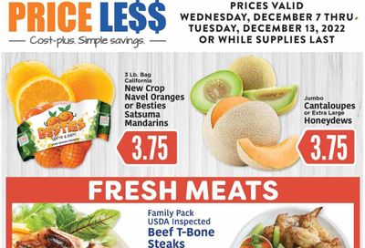 Price Less Foods Weekly Ad Flyer Specials December 7 to December 13, 2022