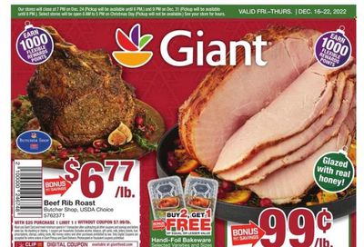 Giant Food (DE, MD, VA) Weekly Ad Flyer Specials December 16 to December 22, 2022