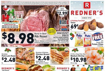 Redner's Markets (DE, MD, PA) Weekly Ad Flyer Specials December 15 to December 21, 2022