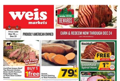 Weis (MD, NY, PA) Weekly Ad Flyer Specials December 15 to December 21, 2022