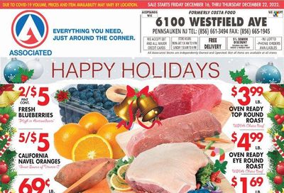 Associated Supermarkets (NY) Weekly Ad Flyer Specials December 16 to December 22, 2022