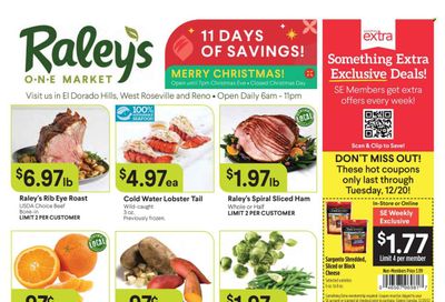Raley's (CA, NV) Weekly Ad Flyer Specials December 14 to December 24, 2022