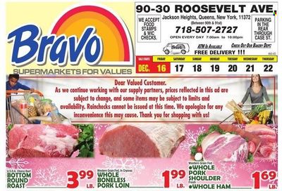 Bravo Supermarkets (CT, FL, MA, NJ, NY, PA) Weekly Ad Flyer Specials December 16 to December 22, 2022