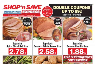 Shop ‘n Save Express (MD, PA, WV) Weekly Ad Flyer Specials December 17 to December 23, 2022