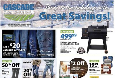 Cascade Farm And Outdoor (OR, WA) Weekly Ad Flyer Specials December 14 to December 27, 2022 Cascade Farm And Outdoor (OR, WA) Weekly Ad Flyer Specials December 14 to December 27, 2022