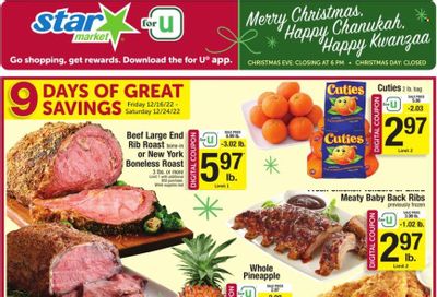 Star Market Weekly Ad Flyer Specials December 16 to December 24, 2022