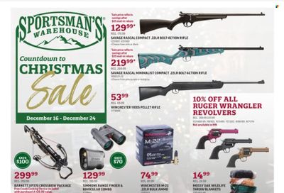 Sportsman's Warehouse Weekly Ad Flyer Specials December 16 to December 24, 2022