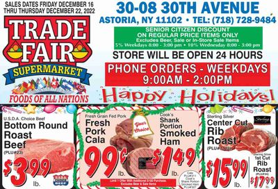 Trade Fair Supermarket (NY) Weekly Ad Flyer Specials December 16 to December 22, 2022