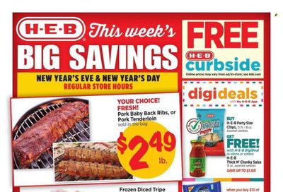 H-E-B (TX) Weekly Ad Flyer Specials December 25 to December 31, 2022