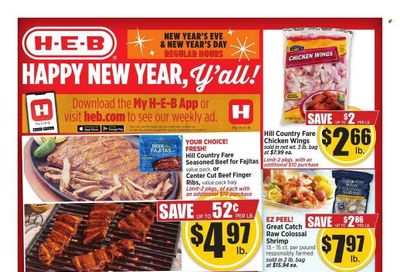 H-E-B (TX) Weekly Ad Flyer Specials December 25 to January 3, 2023