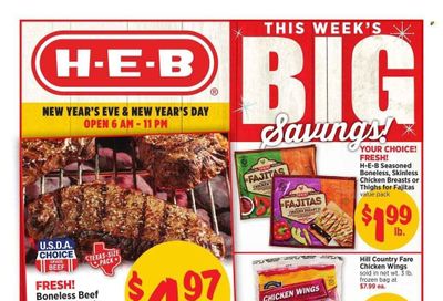 H-E-B (TX) Weekly Ad Flyer Specials December 25 to December 31, 2022
