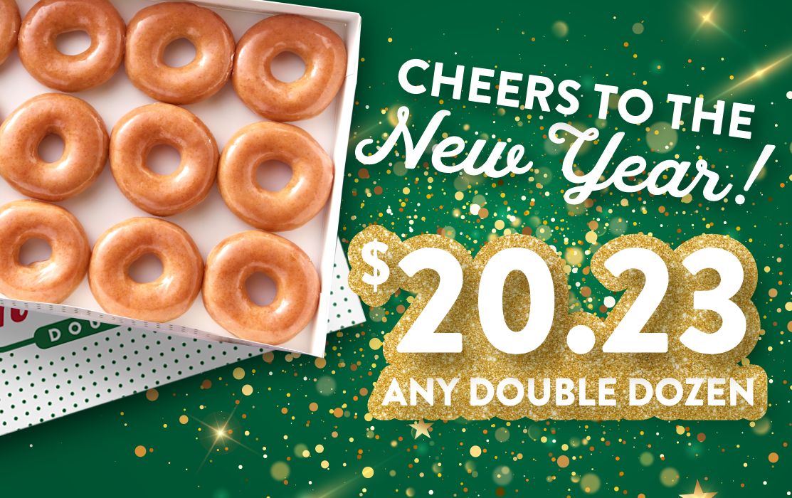 Get 2 Dozen Doughnuts for $20.23 at Krispy Kreme on December 30 and 31