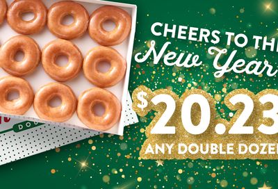 Get 2 Dozen Doughnuts for $20.23 at Krispy Kreme on December 30 and 31 Get 2 Dozen Doughnuts for $20.23 at Krispy Kreme on December 30 and 31