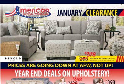 American Furniture Warehouse (AZ, CO, TX) Weekly Ad Flyer Specials December 25 to December 31, 2022