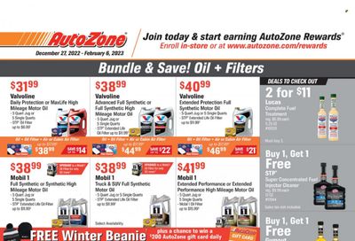 Autozone Weekly Ad Flyer Specials December 27 to February 6, 2023