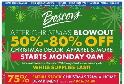 Boscov's (CT, DE, MD, NJ, NY, PA) Weekly Ad Flyer Specials December 26 to January 4, 2023