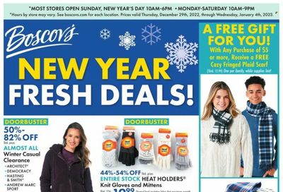 Boscov's (CT, DE, MD, NJ, NY, PA) Weekly Ad Flyer Specials December 29 to January 4, 2023