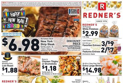 Redner's Markets (DE, MD, PA) Weekly Ad Flyer Specials December 29 to January 4, 2023
