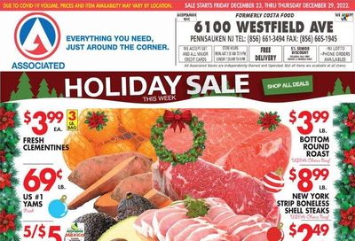 Associated Supermarkets (NY) Weekly Ad Flyer Specials December 23 to December 29, 2022