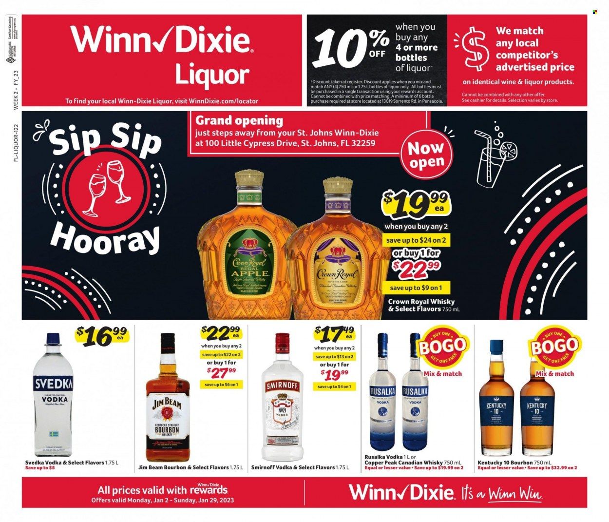 Winn Dixie (FL) Weekly Ad Flyer Specials January 2 to January 29, 2023