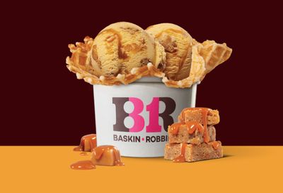 The New Flavor of the Month this January is Butterscotch Blondie at Baskin-Robbins