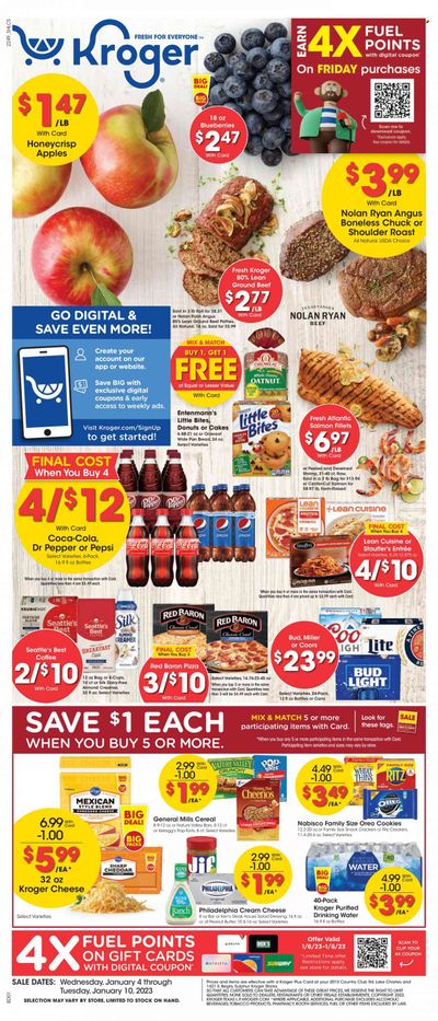 Kroger (LA) Weekly Ad Flyer Specials January 4 to January 10, 2023