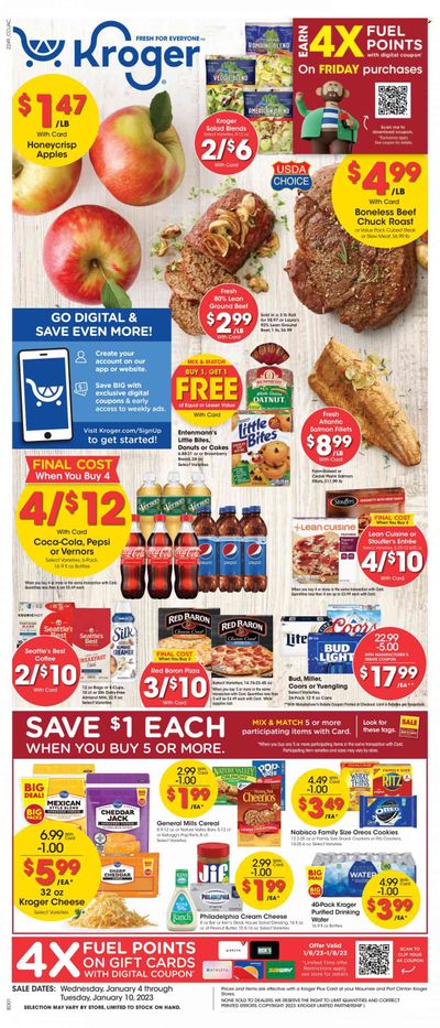 Kroger (OH) Weekly Ad Flyer Specials January 4 to January 10, 2023