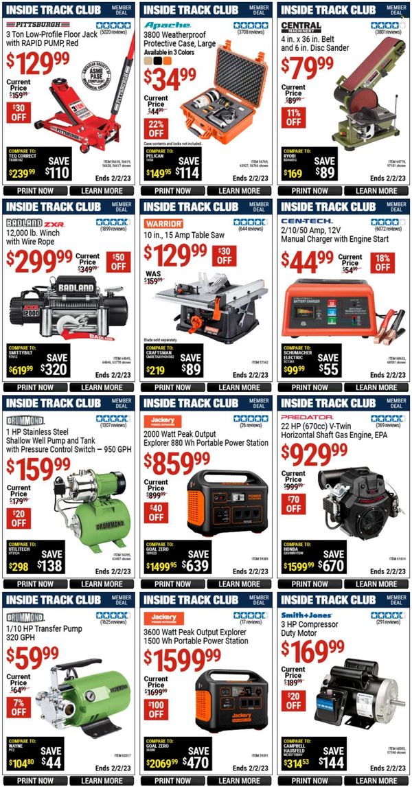 Harbor Freight Weekly Ad Flyer Specials January 6 to February 2, 2023