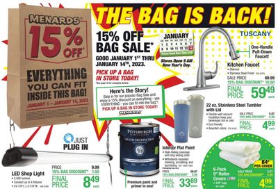 Menards Weekly Ad Flyer Specials January 1 to January 14, 2023