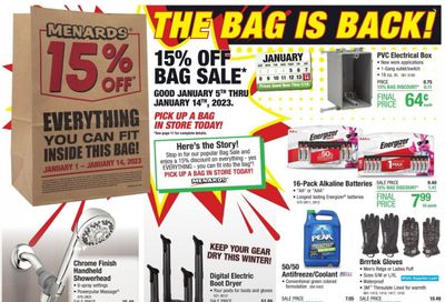 Menards Weekly Ad Flyer Specials January 5 to January 14, 2023